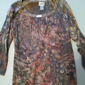 Chico’s Decorative Rose Blouse